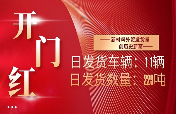 起步即是沖刺！新材料公司外貿單日發(fā)貨量創(chuàng)歷史新高